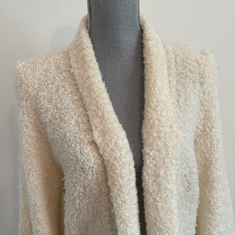 Vintage Adele  Joyce Cream Shaggy Cardigan - Picture 11 of 13